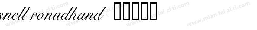 snell ronudhand字体转换